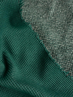 Waffeljersey | DROGON doubleface | Grün meliert